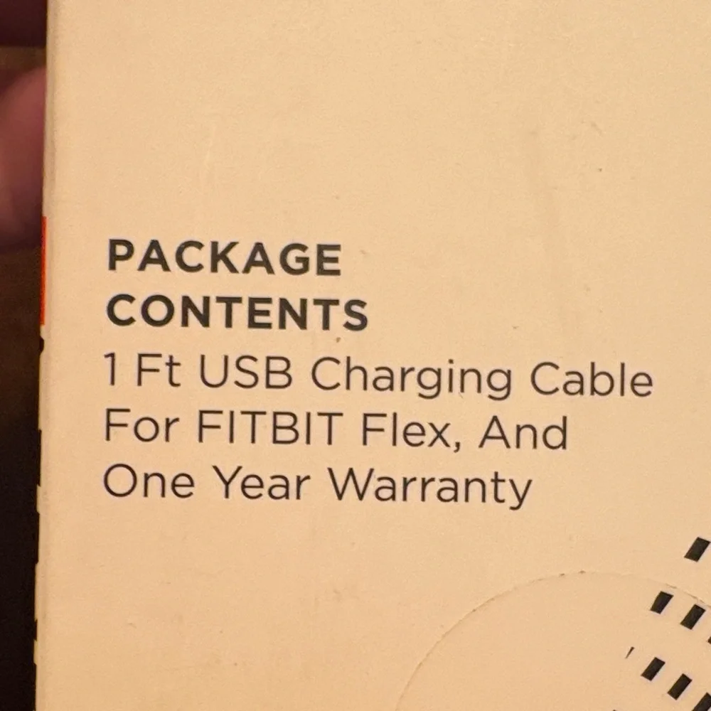 Vivitar Charge Away USB Charging Cable for Fitbit Flex - Black